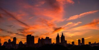 Sunset on the Upper West Side from the Metropolitan Museum of Art