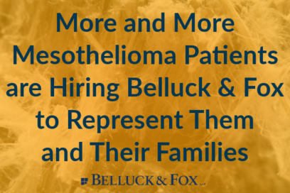 News Release: More and More Mesothelioma Patients are Hiring Belluck Law to Represent Them and Their Families – Law Firm’s Mesothelioma Filings Are Up 85 Percent Compared to Previous Year